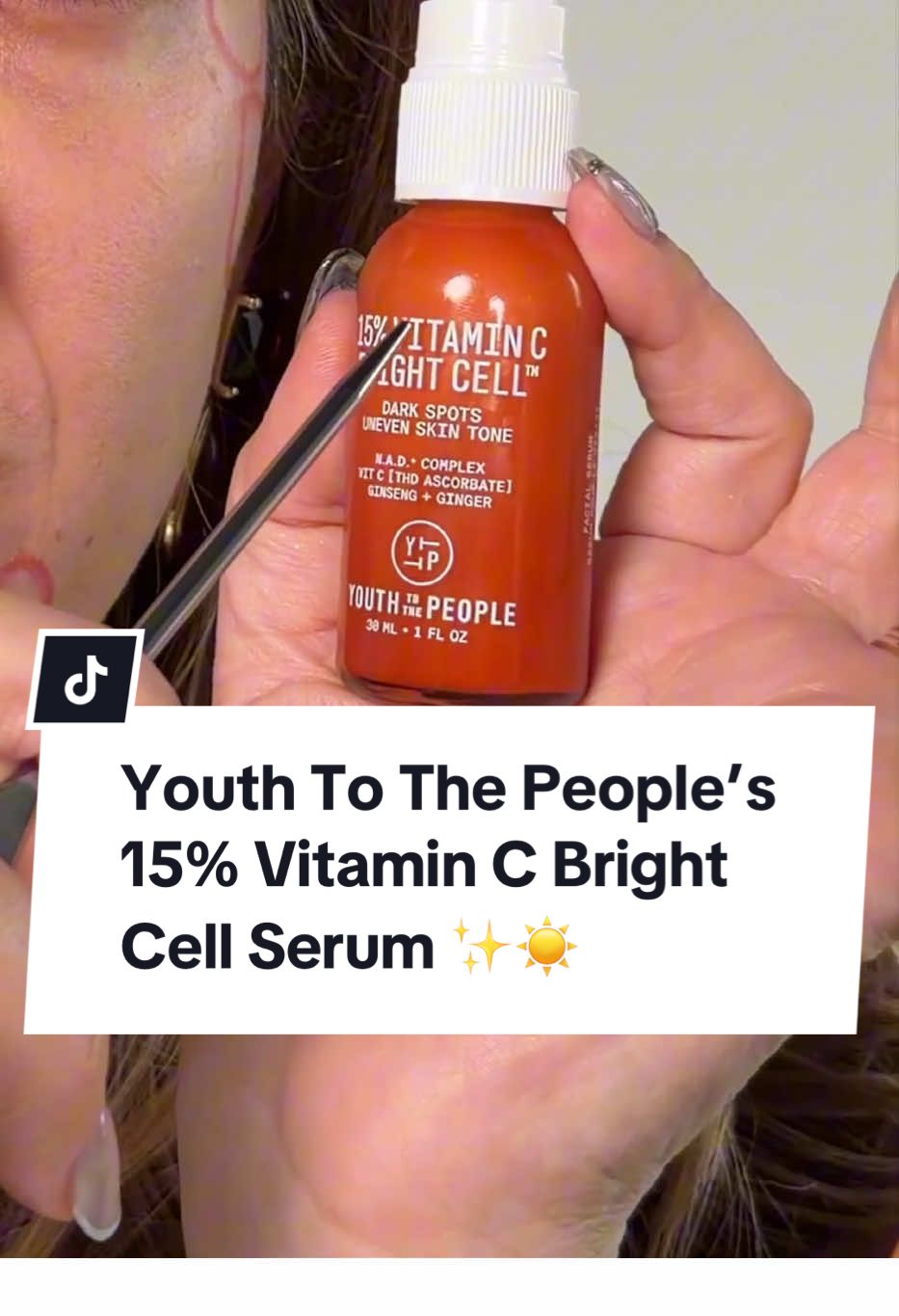 TikTok post by @thelipsticklesbians for Youth To The People. Caption reads: [...] I’ve been spending time with @Youth To The....