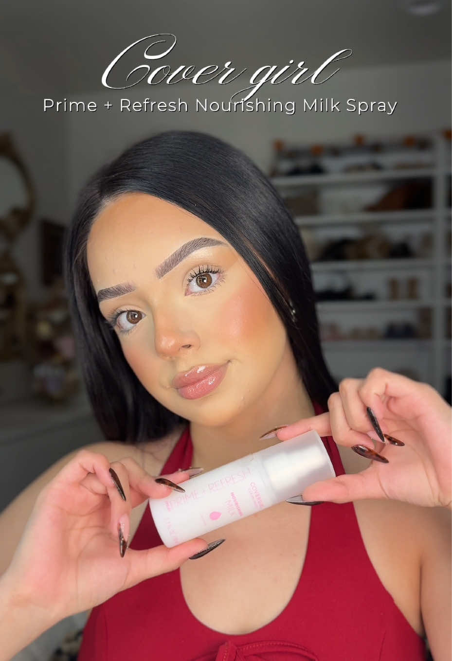 TikTok post by @sofia.arrayales for Covergirl. Caption reads: COVERGIRL… our dependable, affordable queen 🤍 #ad....