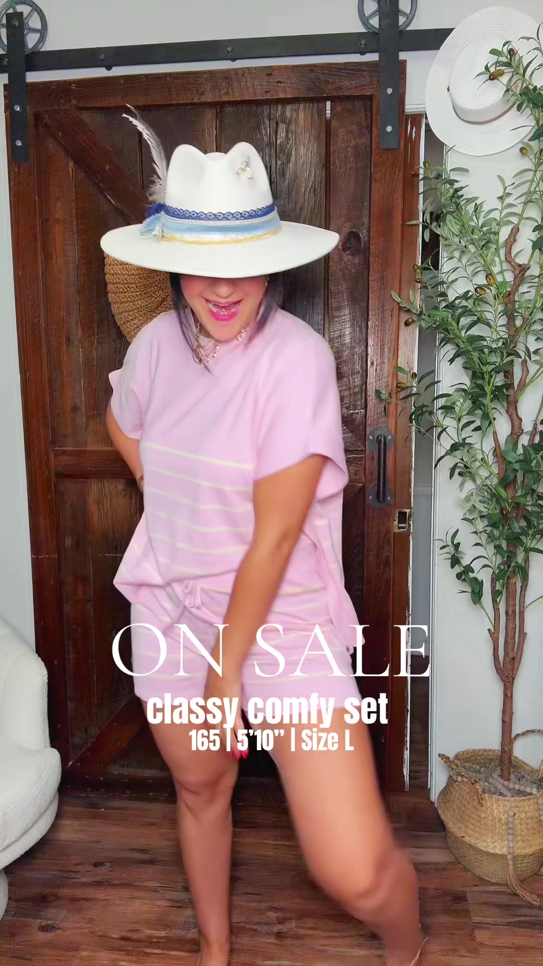 TikTok post by @laurenelizabeth_shop for Fisace Shop. Caption reads: @Imily Bela Shop #dealsforyoudays #twopieceset....