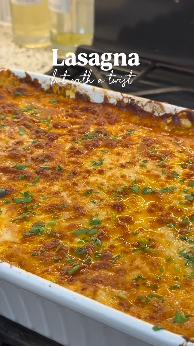 Instagram post by @noor.baqtiar for Crescent Foods. Caption reads: Fusion Lasagna using @crescentfoods ground lamb.....