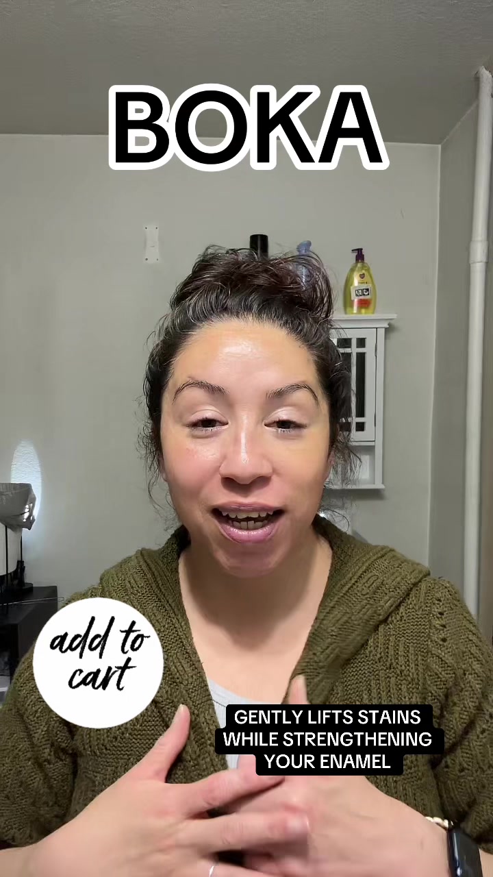 TikTok post by @lunalilyandgremlin for Boka. Caption reads: @Boka Oral Care THANKS YOU FOR THIS. I LOVE [...].