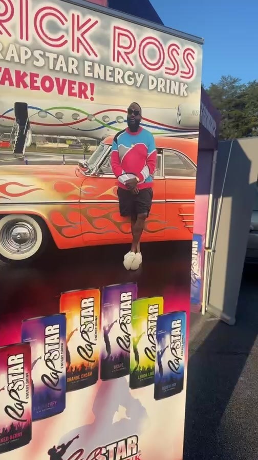 Instagram post by @tomcatblack8 for Rapstar Energy. Caption reads: RapStar Energy Drink / Ours Studio presents The....