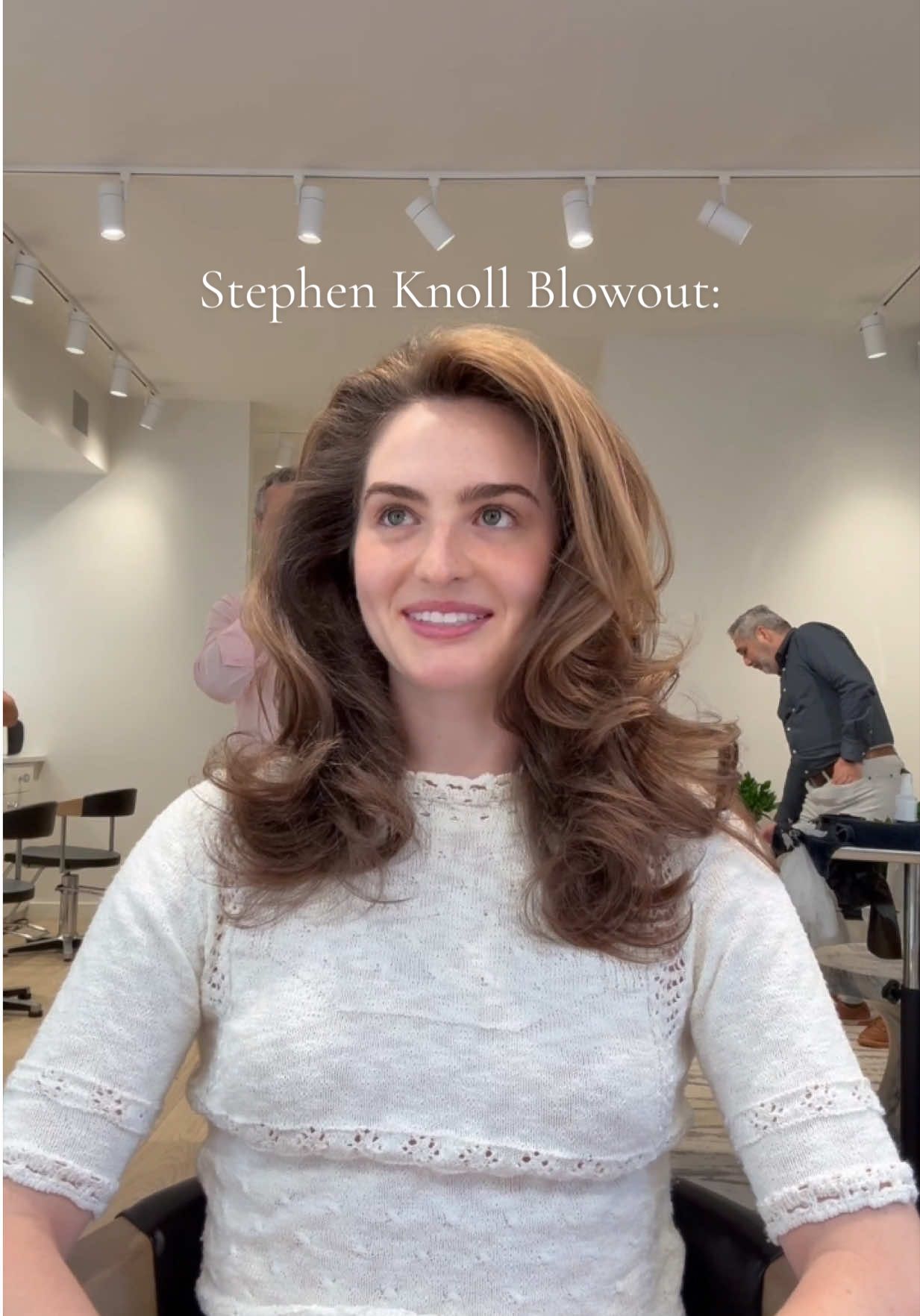 TikTok post by @emsthegirl for Beautytap. Caption reads: A perfect 90s blowout, with perfect products, two....