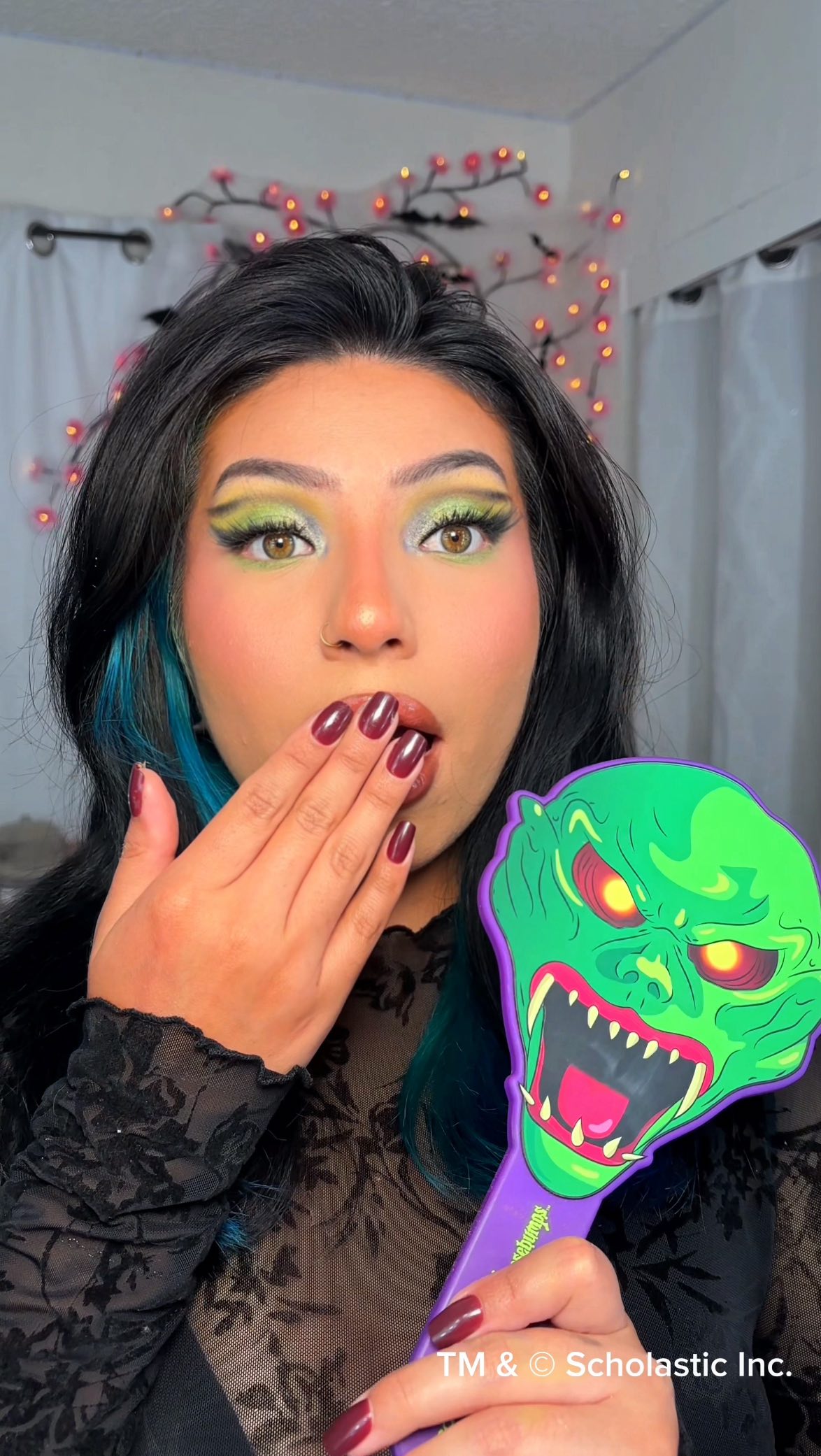 Instagram post by @kreepyyy_ for Beauty Creations Cosmetics. Caption reads: Serving nostalgia and chills 👻✨ The Goosebumps x....