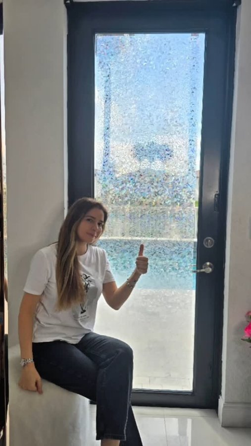 Instagram post by @selcensultanezirmik for Rabbitgoo. Caption reads: Transform your windows with rabbitgoo's 3D Window....