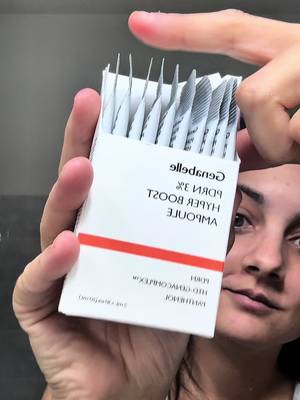 TikTok post by @chiara_crc96 for Genabelle. Caption reads: GENABELLE ; SALMON DNA IN YOUR BAG?? 🧡🧡 [...].