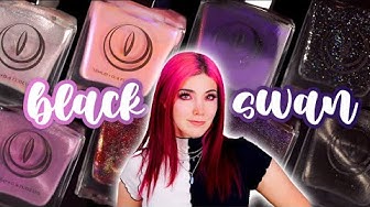 YouTube post by @KelliMarissa for Cirque Colors. Caption reads: Mooncat Danse Macabre Nail Polish Collection....