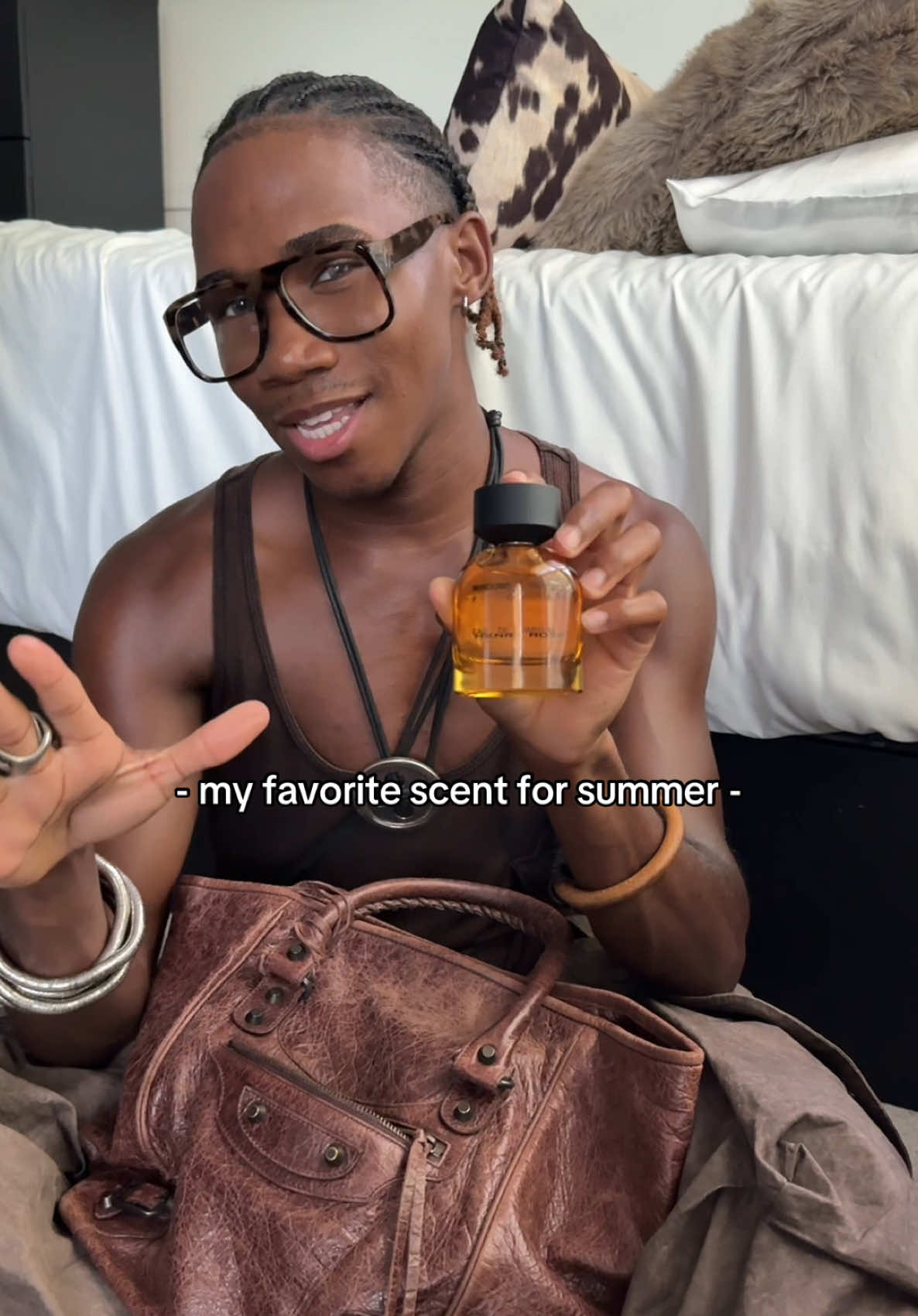 TikTok post by @thegreatkc for Henry Rose. Caption reads: [...] scent of summer. Windows down P.C.H @Henry....