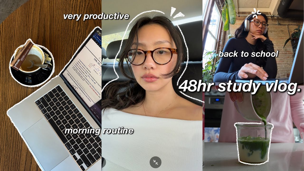 YouTube post by @BreannaQuan for Grovemade. Caption reads: study vlog | productive days in my life: back to....