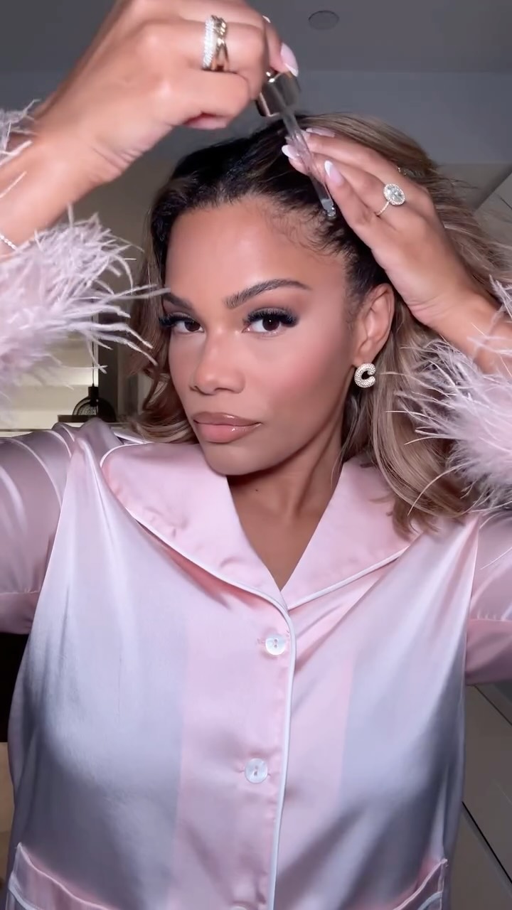 Instagram post by @kamiecrawford for VEGAMOUR. Caption reads: Leaving thin brittle edges in 2025! Getting an....