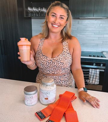 Instagram post by @gennadylacey for LUXE Fitness. Caption reads: [...] on the New Year New Me bundle from....