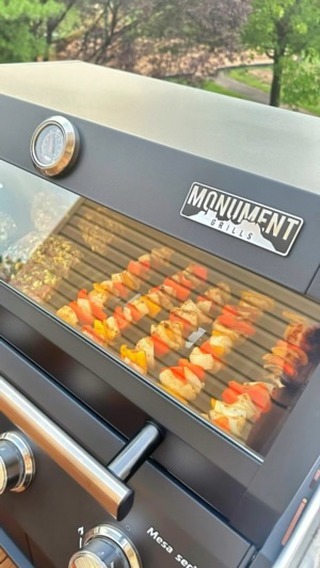 Instagram post by @cookwithchan for Monument Grills. Caption reads: Monument GRILLS DAY Want to WIN a free grill? It’s....