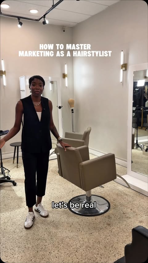 Instagram post by @slimslayshair for Square. Caption reads: [...] chair doesn’t have to mean a slow day....