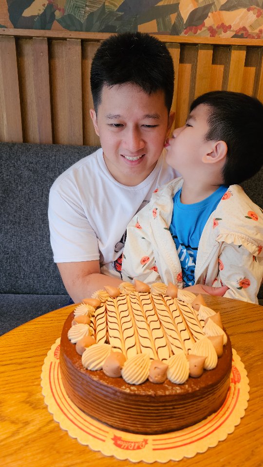 Instagram post by @prettytons for Red Ribbon Bakeshop. Caption reads: [...] baked for real connections.....