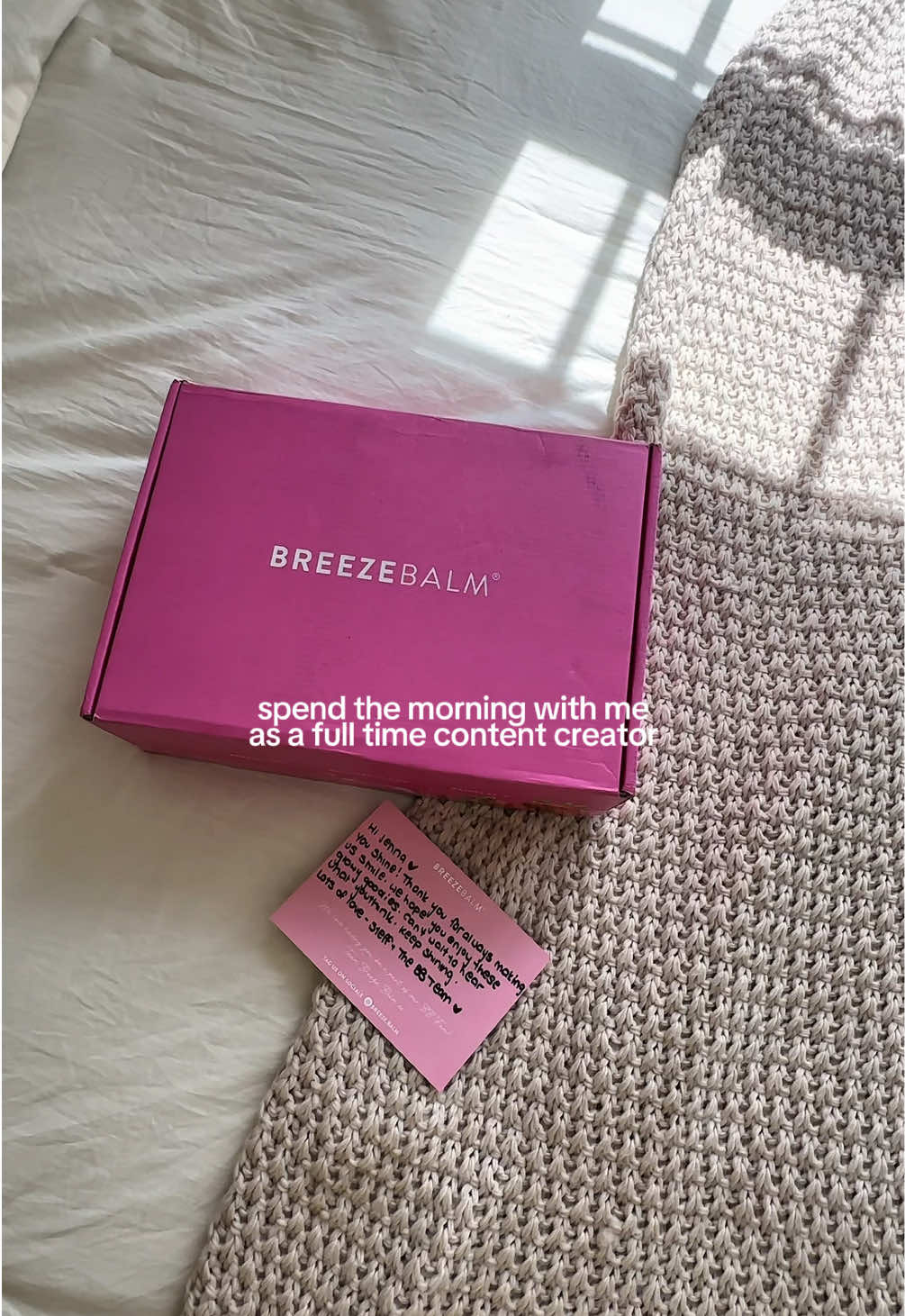 TikTok post by @jennabachrach2 for Breeze Balm. Caption reads: thank you @Breeze Balm for all the goodies!☀️how....