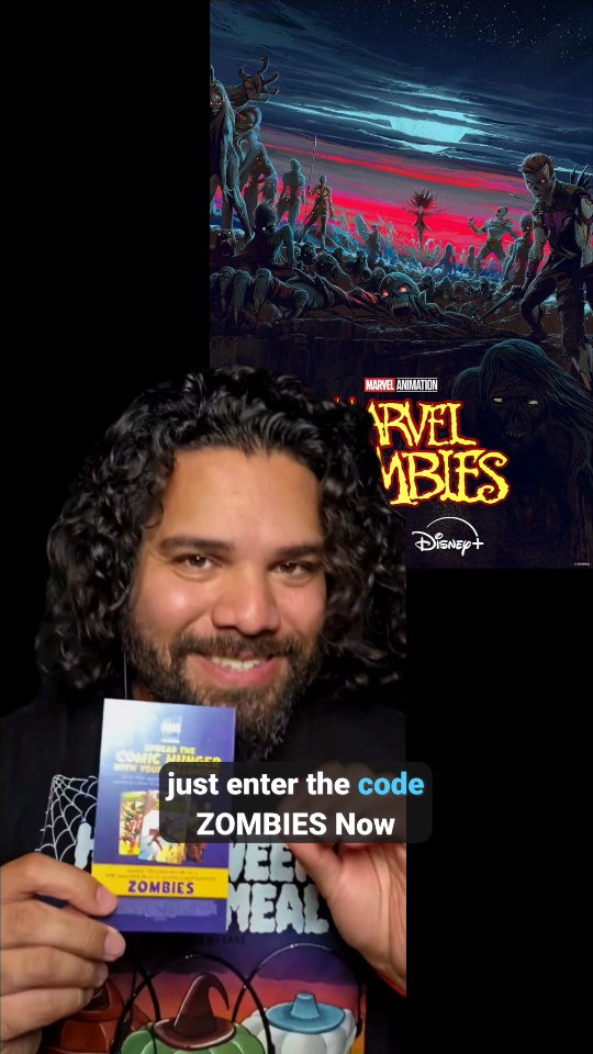 Instagram post by @thestorytimeguy for Marvel Studios. Caption reads: [...] brought to you by Marvel Zombies.....