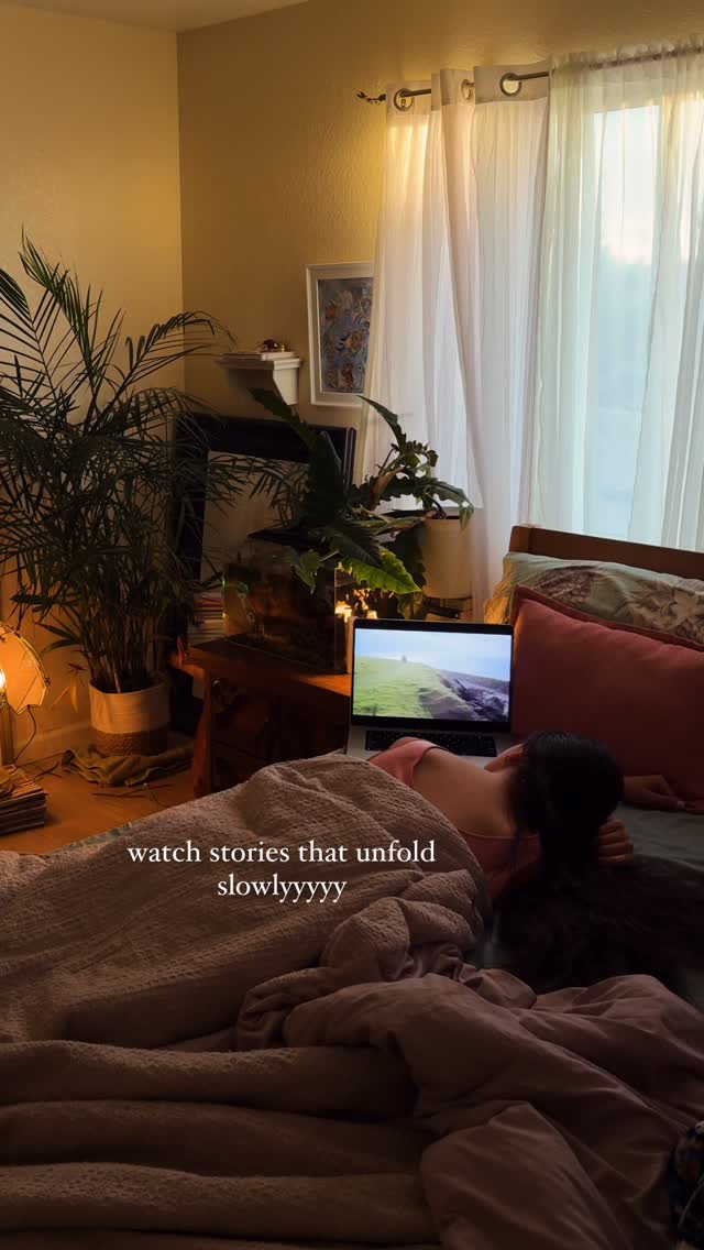 Instagram post by @lifewith.hopee for PBS. Caption reads: ways I practice slow living✨ #PBSPartner in a....