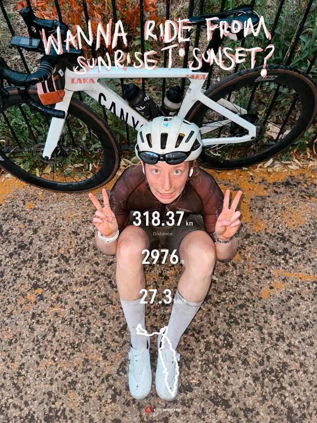 Instagram post by @lauradoessports for COROS. Caption reads: [...] a fun memory stats and gear are all from....