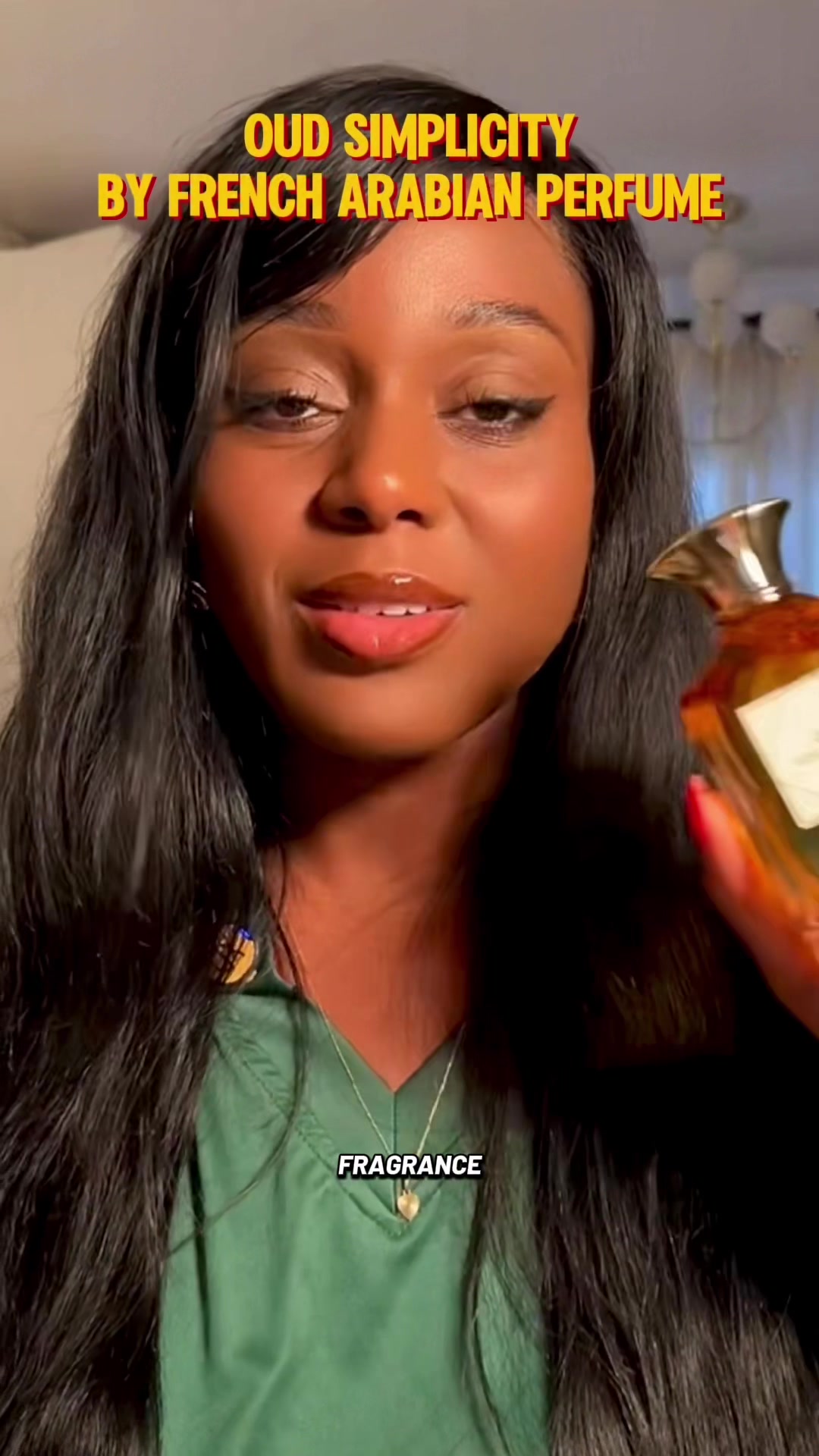 TikTok post by @fragrancebabesandy for French Arabian Perfumes. Caption reads: Pleasantly surprised by Oud Simplicity by @French....