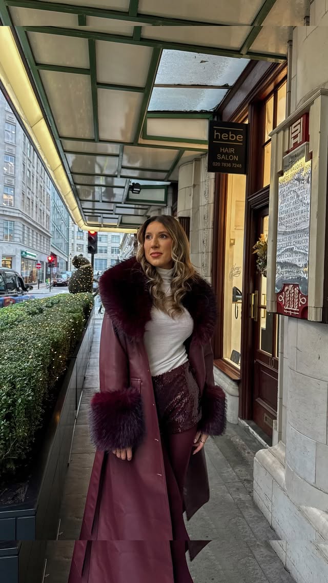 Instagram post by @gemmatalbot for Nasty Gal. Caption reads: [...] tights @calzedonia Roll neck @hm Coat....