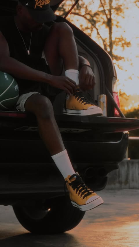 Instagram post by @mubiix for Converse. Caption reads: Living the good life w/ @converse_europe | AD.
