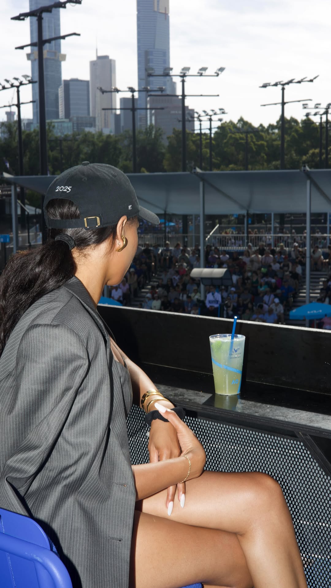 Instagram post by @ayan.broomfield for Bondisands. Caption reads: you can’t be at the Australian Open without....