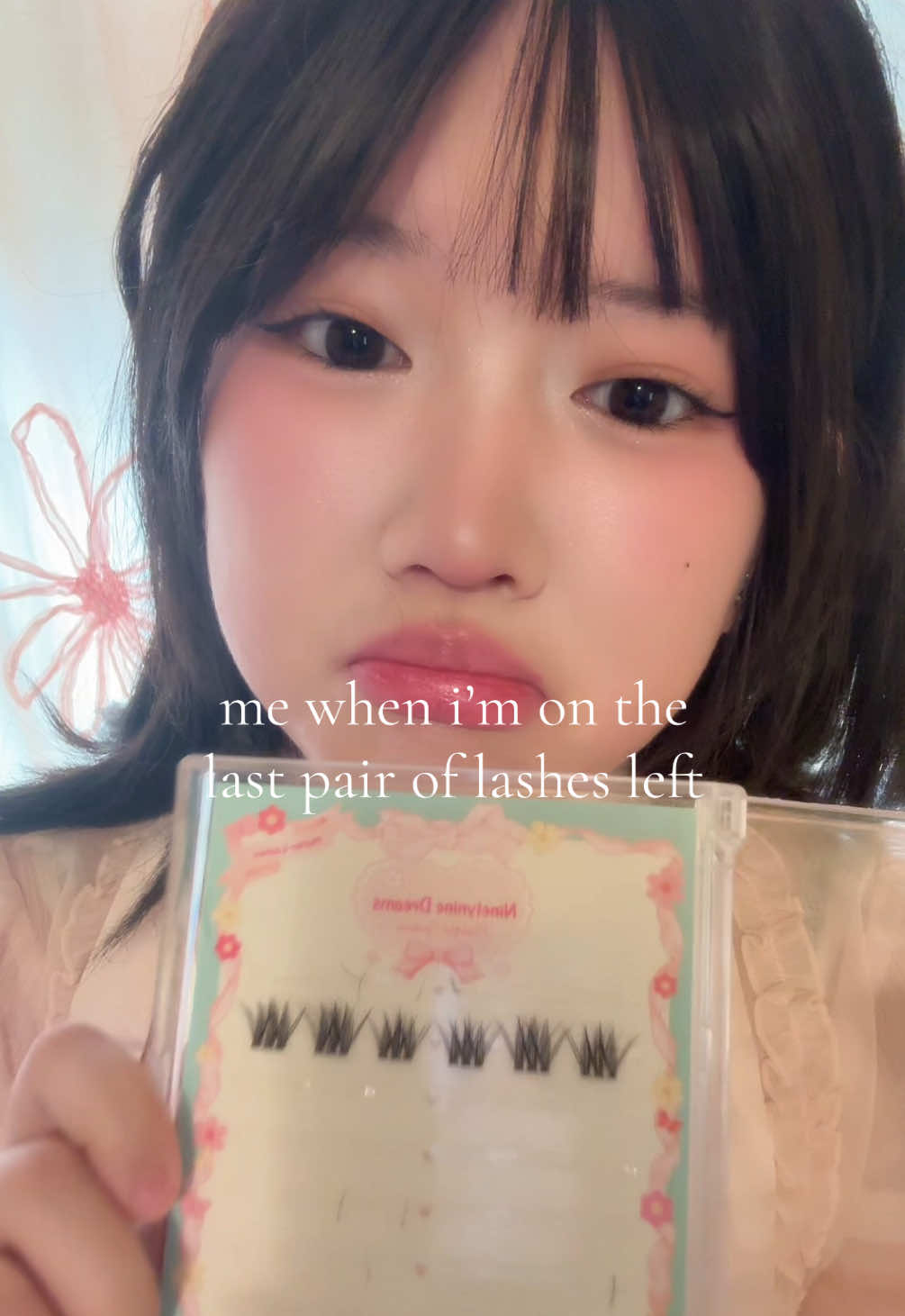 TikTok post by @elainesarchive for Ninetynine Dreams. Caption reads: [...] MAKEUP DAY TOO💔 lashes are from....