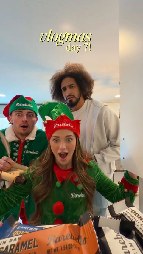 Instagram post by @alieurquhart for Barebells. Caption reads: For today’s vlogmas, you get to spend the day with....