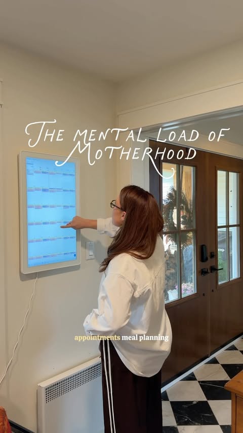 Instagram post by @laus_healthy_life for Skylight Frame. Caption reads: The mental load of motherhood is REAL, and this....