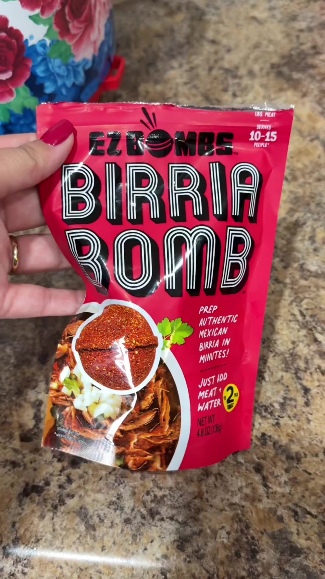 TikTok post by @lifewmeree for EZ Bombs. Caption reads: Birria Tacos and Birria Ramen 🍜 🌮🤤 @EZ Bombs....