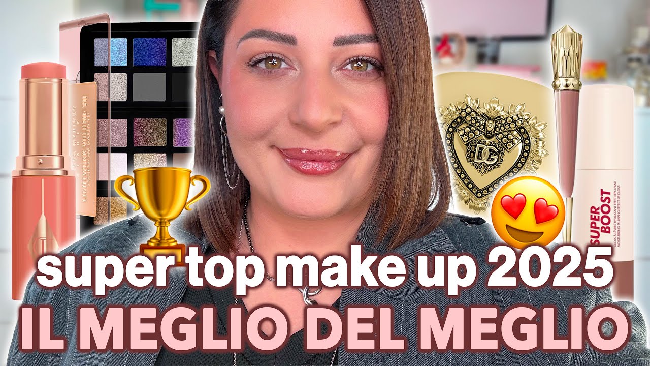 YouTube post by @GiuliaCova for rephr. Caption reads: TOP MAKEUP 2025🏆🔝 the best of the best🎉.