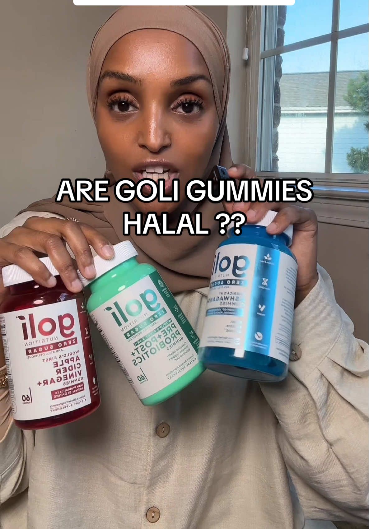 TikTok post by @sweetsoulandbeauty for Goli. Caption reads: [...] BELLY - GUT - GLOW UP @Goli® Nutrition [...].
