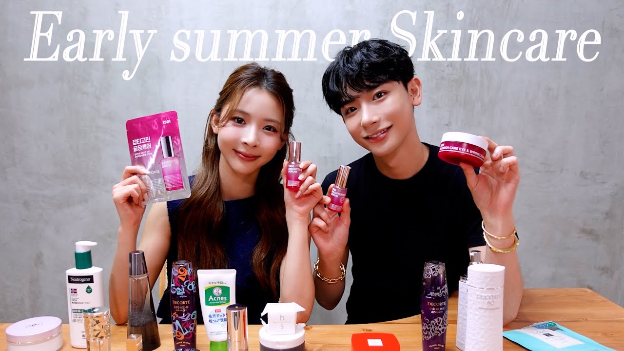 YouTube post by @YOSHIMICHI-CH for Qoo10. Caption reads: It's been a while since I last compared skincare....