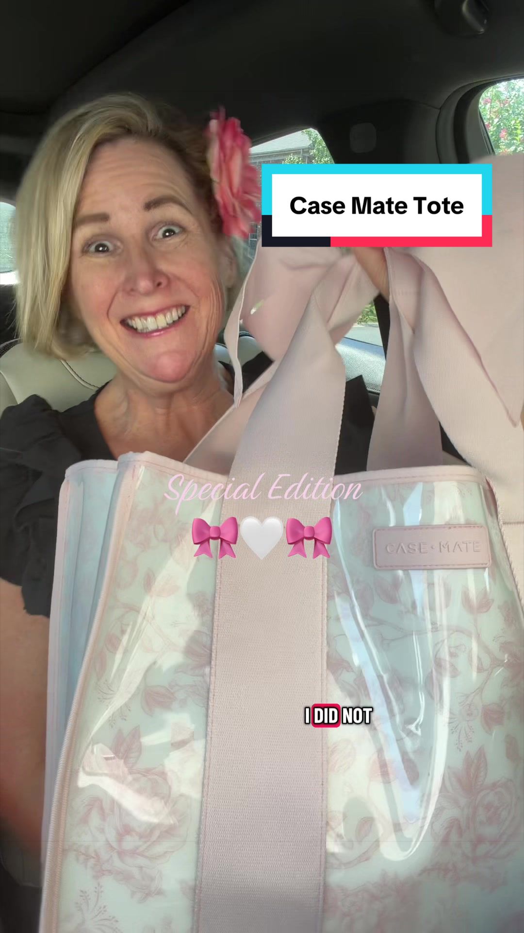 TikTok post by @brightsidewithjill for Case-Mate. Caption reads: @Case-Mate special Jelly Tote, perfect for [...].