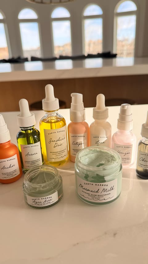 Instagram post by @nataliyastrizheus for Earth Harbor. Caption reads: @earthharbor ethical and effective skin care 🤍....
