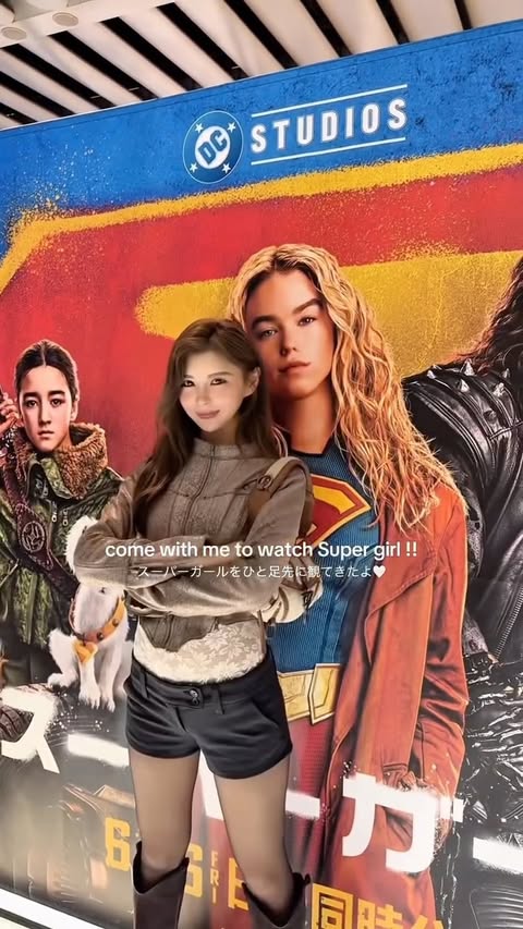 Instagram post by @momoo_ka_ for DC. Caption reads: [...] about Supergirl 🧚🏼‍♀️ #PR #この夏はスーパーガール....