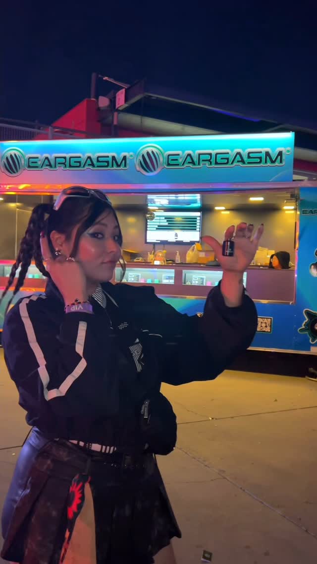 Instagram post by @magaly.rds for Eargasm. Caption reads: @eargasm took me to EDC and made sure I didn’t....