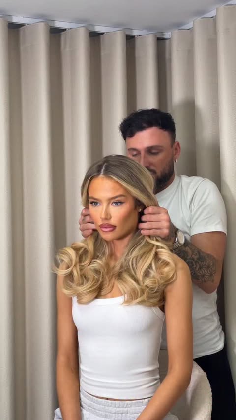 Instagram post by @lewishairstylist for Mark Hill Hair. Caption reads: Bouncy Blow of dreams 💤 

@holly.samantha....