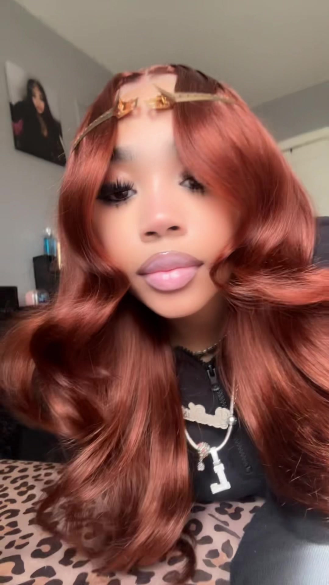 TikTok post by @lorixasiaa for Wavymy Hair. Caption reads: perfect hair color for fall🍂.. #fypシ @Wavymy hair....