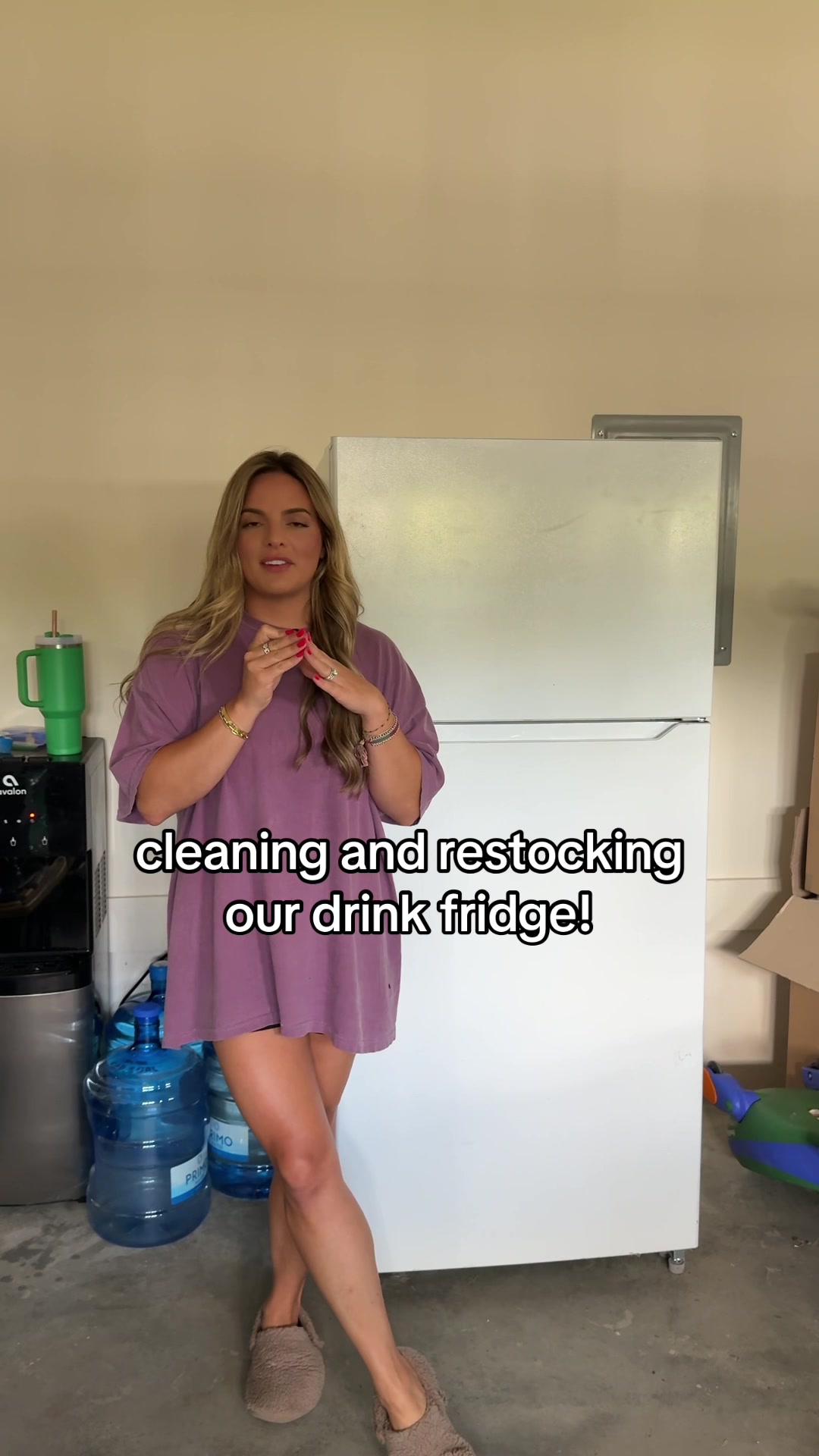 TikTok post by @caseyhl91 for Alani Nutrition. Caption reads: Haven’t put this fridge together since we moved so....