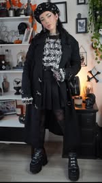 Instagram post by @amylouisehansonxo for Newrock. Caption reads: Adding layers to create a cutesy autumn look! 😍🖤....