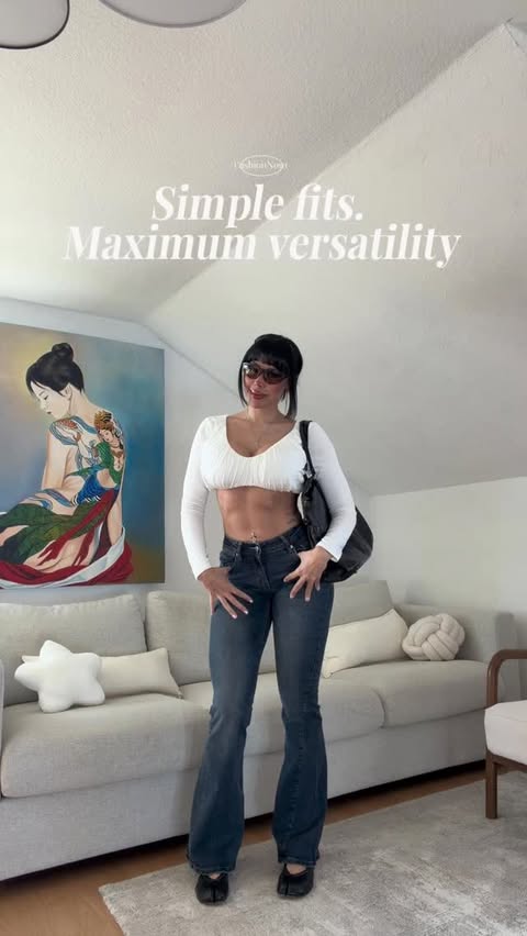 Instagram post by @groetzner.selina for Fashion Nova. Caption reads: @FashionNova 🤍 *ad Outfit 1: -Skye Ruched Scoop....