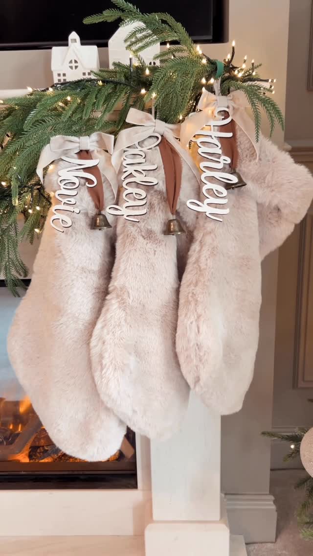 Instagram post by @littlehomecomforts for B&M Stores. Caption reads: DIY personalised Christmas stockings 🔔🎄 

We of....