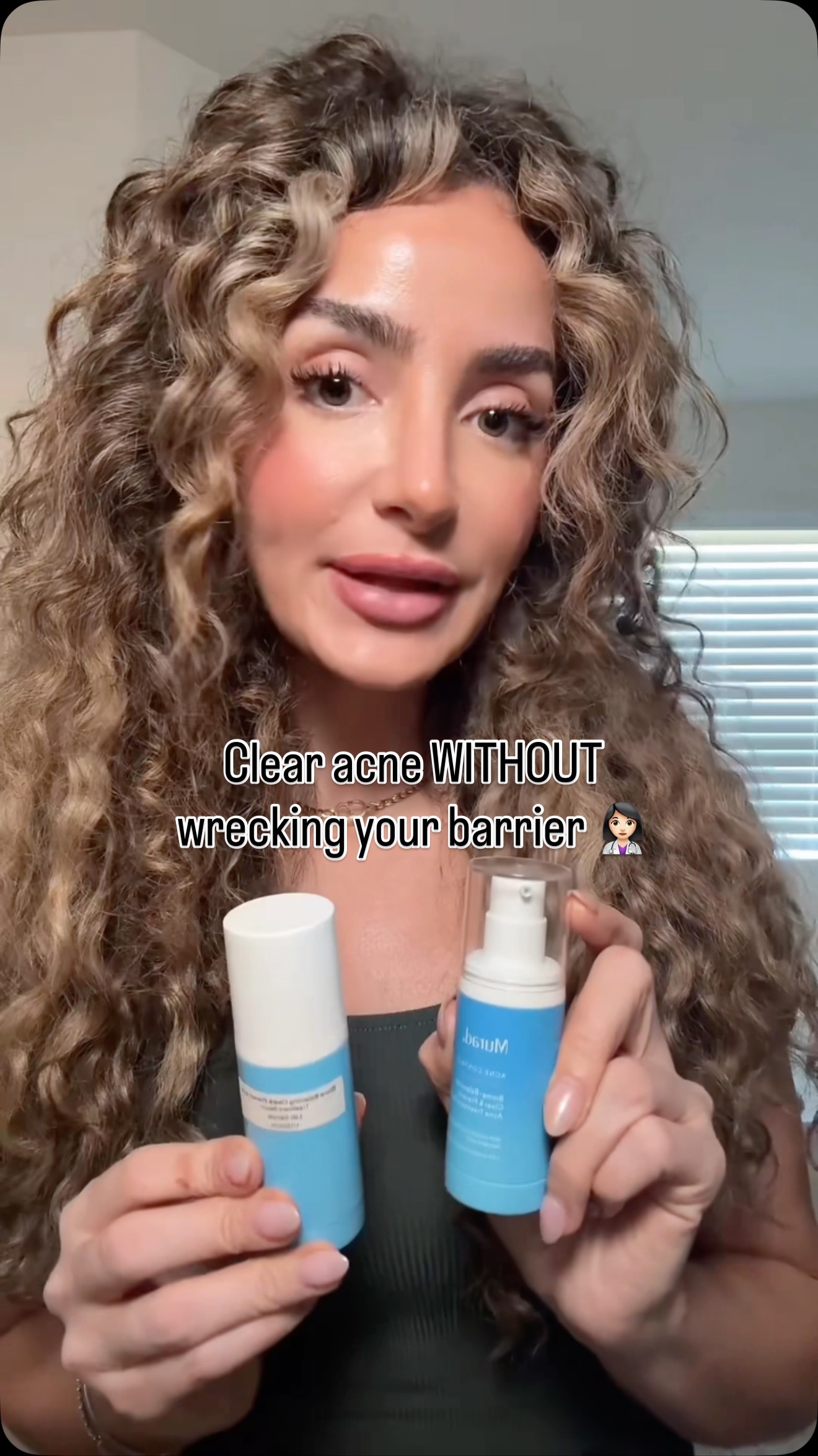 Instagram post by @beautydermmd for Murad Skincare. Caption reads: Your skin doesn’t have to suffer to clear up 🩵....