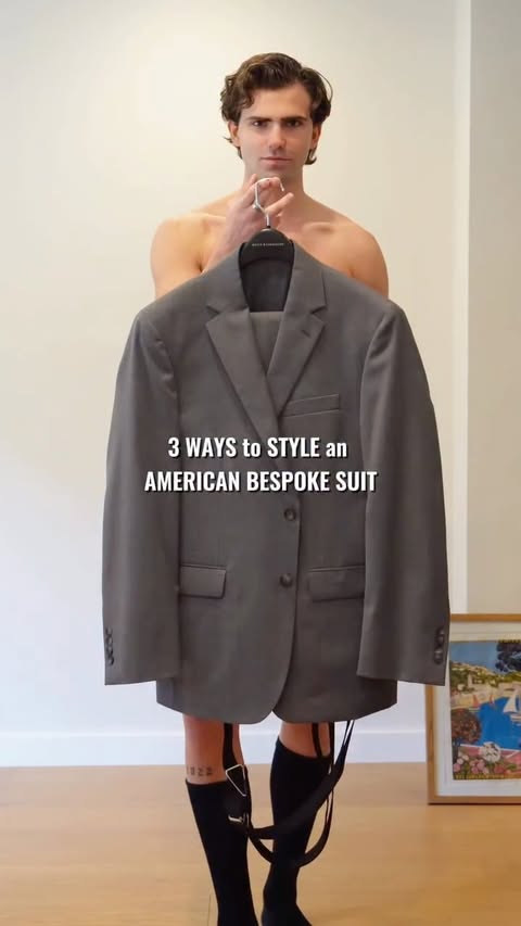 Instagram post by @bielvalldo for Men’s Wearhouse. Caption reads: [...] style the American Bespoke suit from....