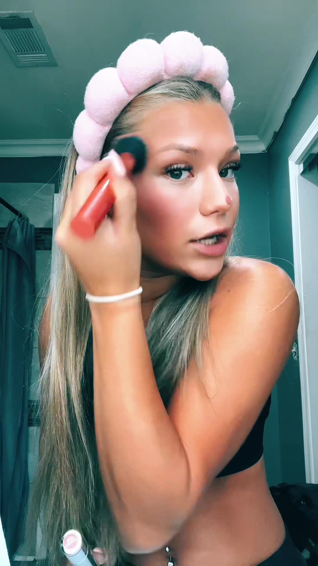 TikTok post by @jilly_guh2 for Sacheu. Caption reads: my new fav liquid blush!! @SACHEU Beauty US #fyp....
