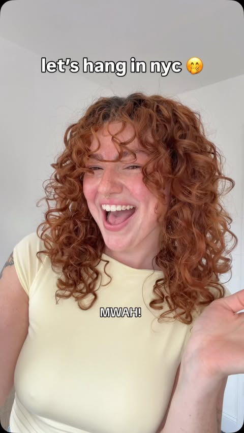 Instagram post by @brittminetti for CURLSMITH. Caption reads: [...] 🥹 if you want to hang out with me and....