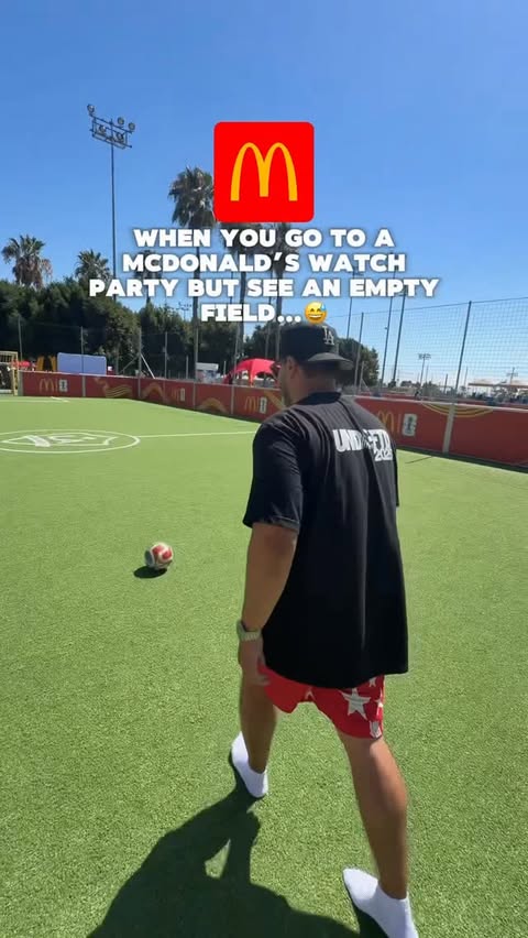 Instagram post by @undftd.anthony for McDonald's. Caption reads: Thank you @mcdonalds for having me! 🍔🙌🏻⚽️🔥....