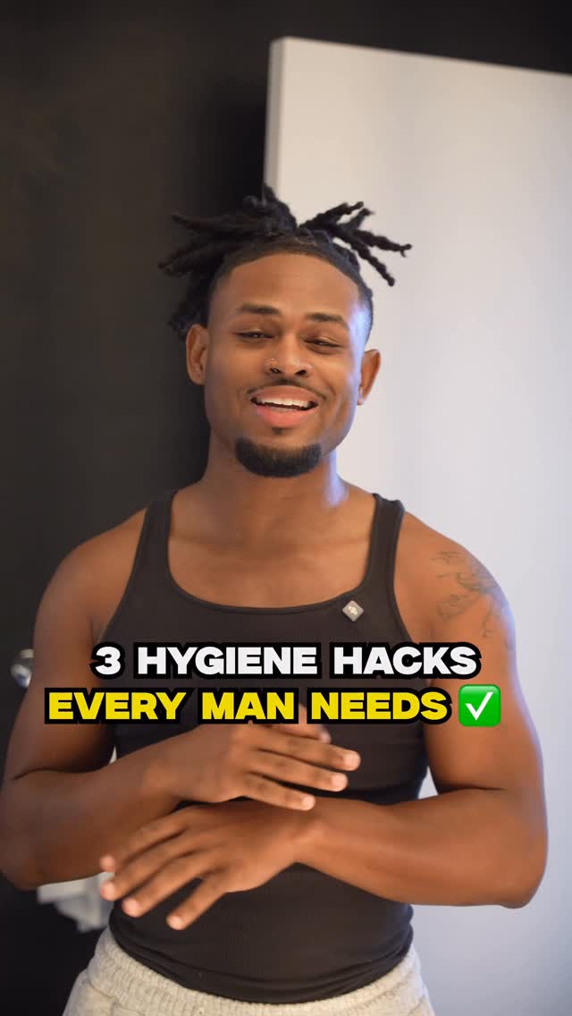 Instagram post by @treyrich._ for Tiege Hanley. Caption reads: you NEED to use these hygiene hacks asap👀✅....