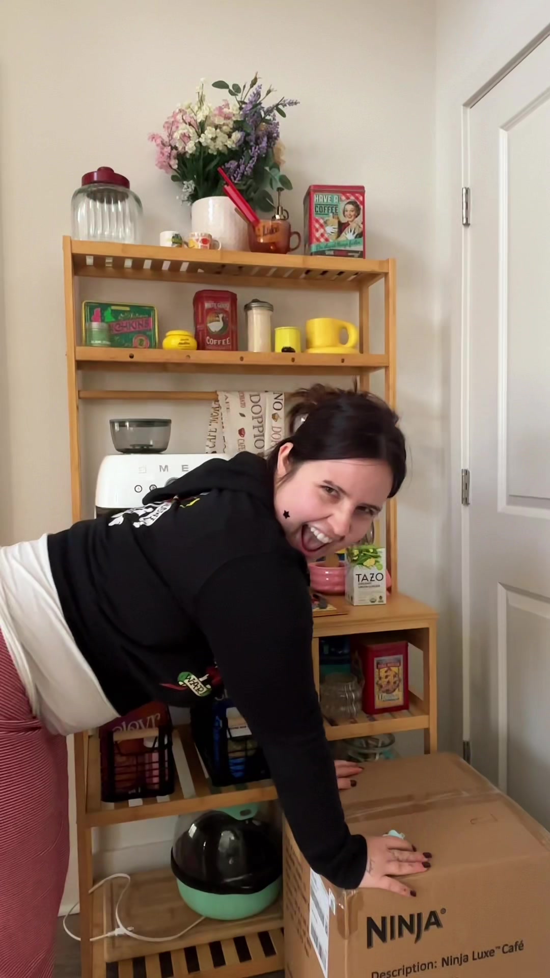 TikTok post by @ashleysmashlaay for Ninja Kitchen. Caption reads: barista mode activated 😍😍😍 @Ninja Kitchen .